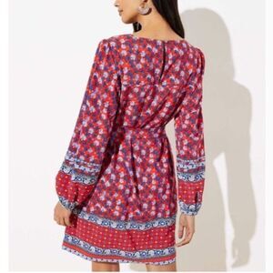 LOFT FLORAL BUBBLE LONG SLEEVE SHIFT DRESS SMALL MODEST COTTAGECORE‎ PRAIRE BOHO
